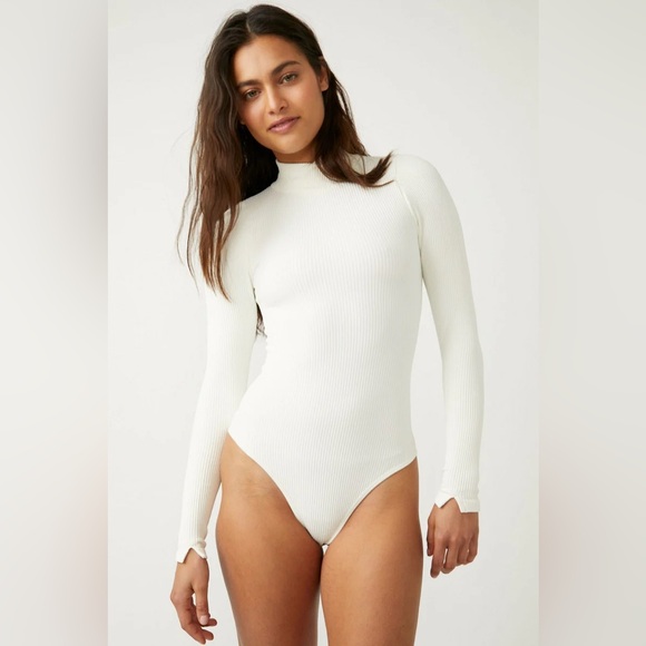 NWT Free People XYZ Recycled Turtleneck Bodysuit - Picture 3 of 5